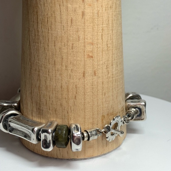 Silpada Vintage RARE Sterling Silver & Labradorite Toggle Clasp Bracelet - Picture 8 of 14